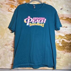 Rare Princess Peach Showtime Nintendo Switch Video Game Promo T Shirt XL